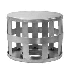 6" Suction Strainer, Square Hole, Zinc Plated Steel