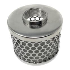 1-1/2" Suction Strainer, Round Hole, Stainless Steel