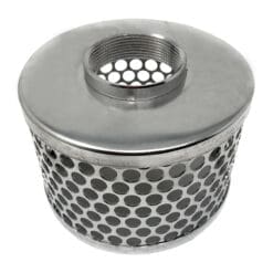 2" Suction Strainer, Round Hole, Stainless Steel