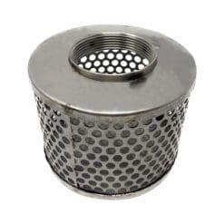 3" Suction Strainer, Round Hole, Stainless Steel