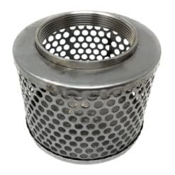 4" Suction Strainer, Round Hole, Stainless Steel