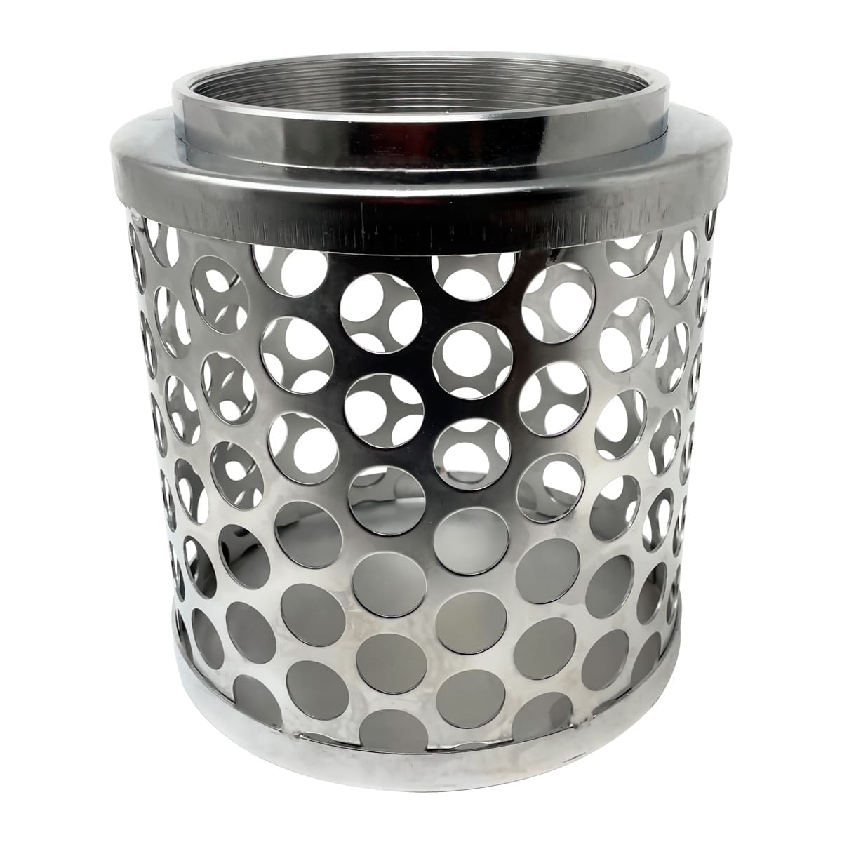 6" Suction Strainer, Round Hole, Stainless Steel - Image 4