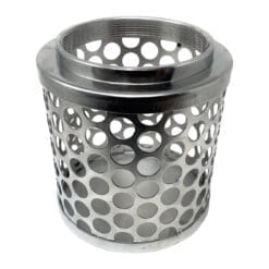 6" Suction Strainer, Round Hole, Stainless Steel