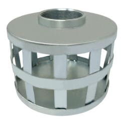 2" Suction Strainer, Square Hole, Zinc Plated Steel
