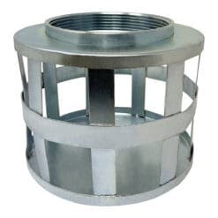 4" Suction Strainer, Square Hole, Zinc Plated Steel