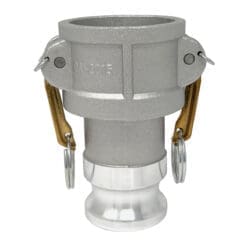 Gloxco Aluminum Type DA Cam and Groove Hose Fitting, Reducer, 2" Female Coupler x 1-1/2" Male Adapter (CAM-2015-DA-AL)