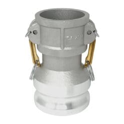 Gloxco Aluminum Type DA Cam and Groove Hose Fitting, Reducer, 2" Female Coupler x 3" Male Adapter (CAM-2030-DA-AL)