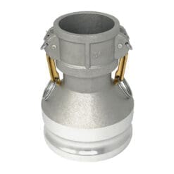 Gloxco Aluminum Type DA Cam and Groove Hose Fitting, Reducer, 2" Female Coupler x 4" Male Adapter (CAM-2040-DA-AL)