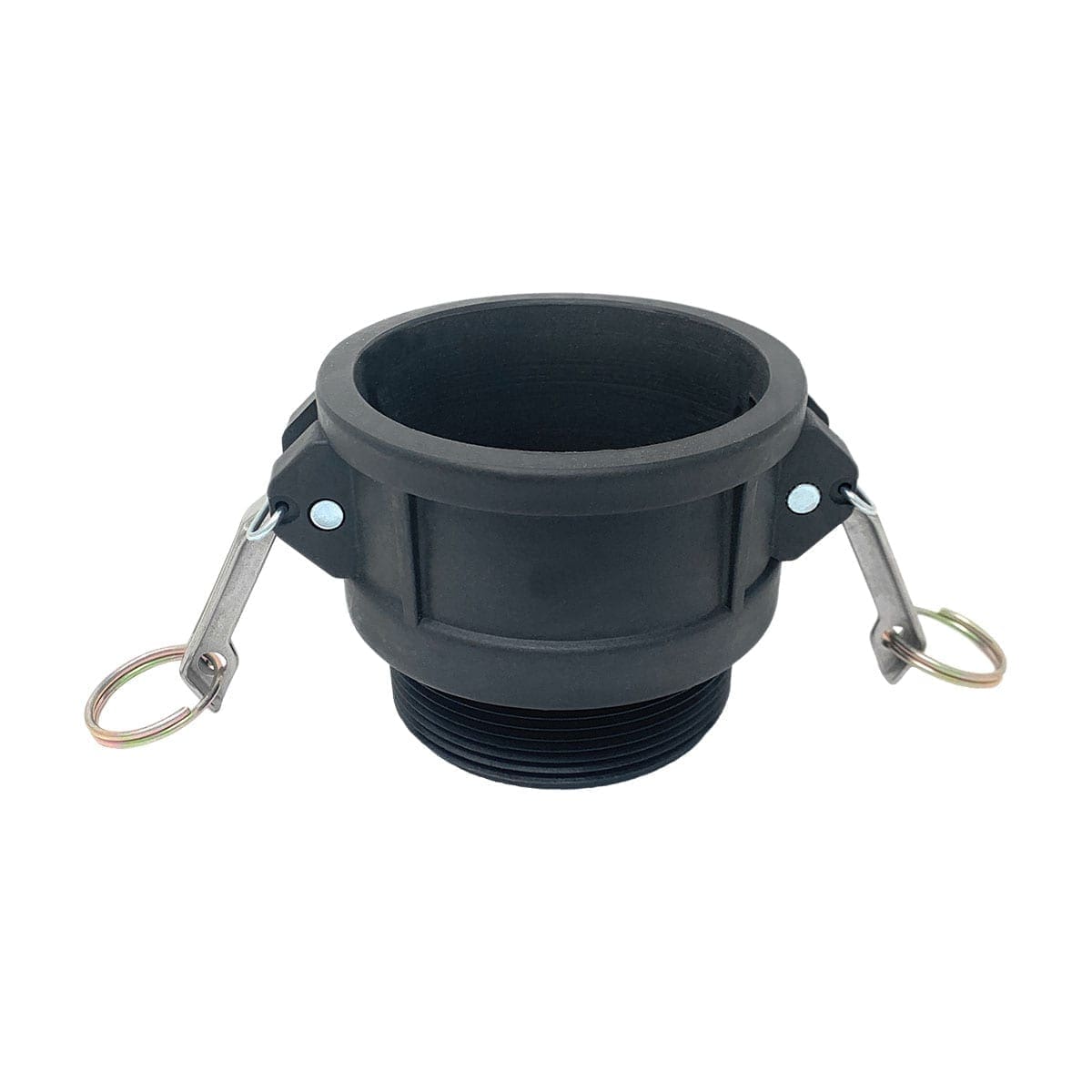 Type B Poly Cam Lock Fitting, 3" Female Cam and Groove x 3" Male NPT (CAM-30-B-PP)