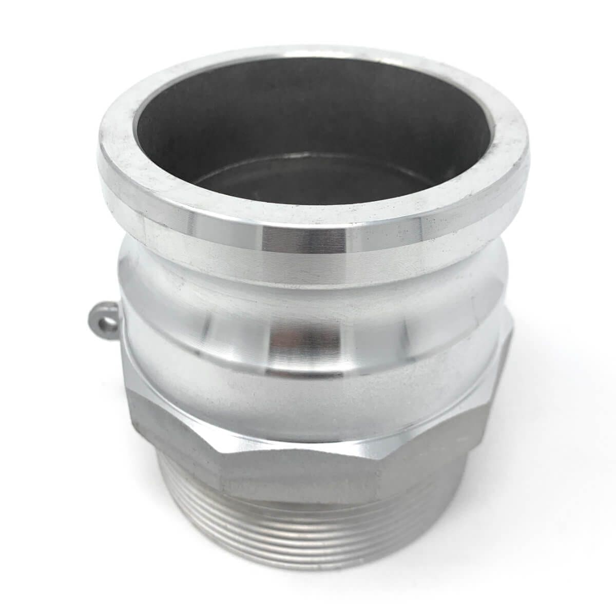 Gloxco Aluminum Type F Cam and Groove Fitting, 3" Male Camlock Adapter x 3" Male NPT (CAM-30-F-AL) - Image 3