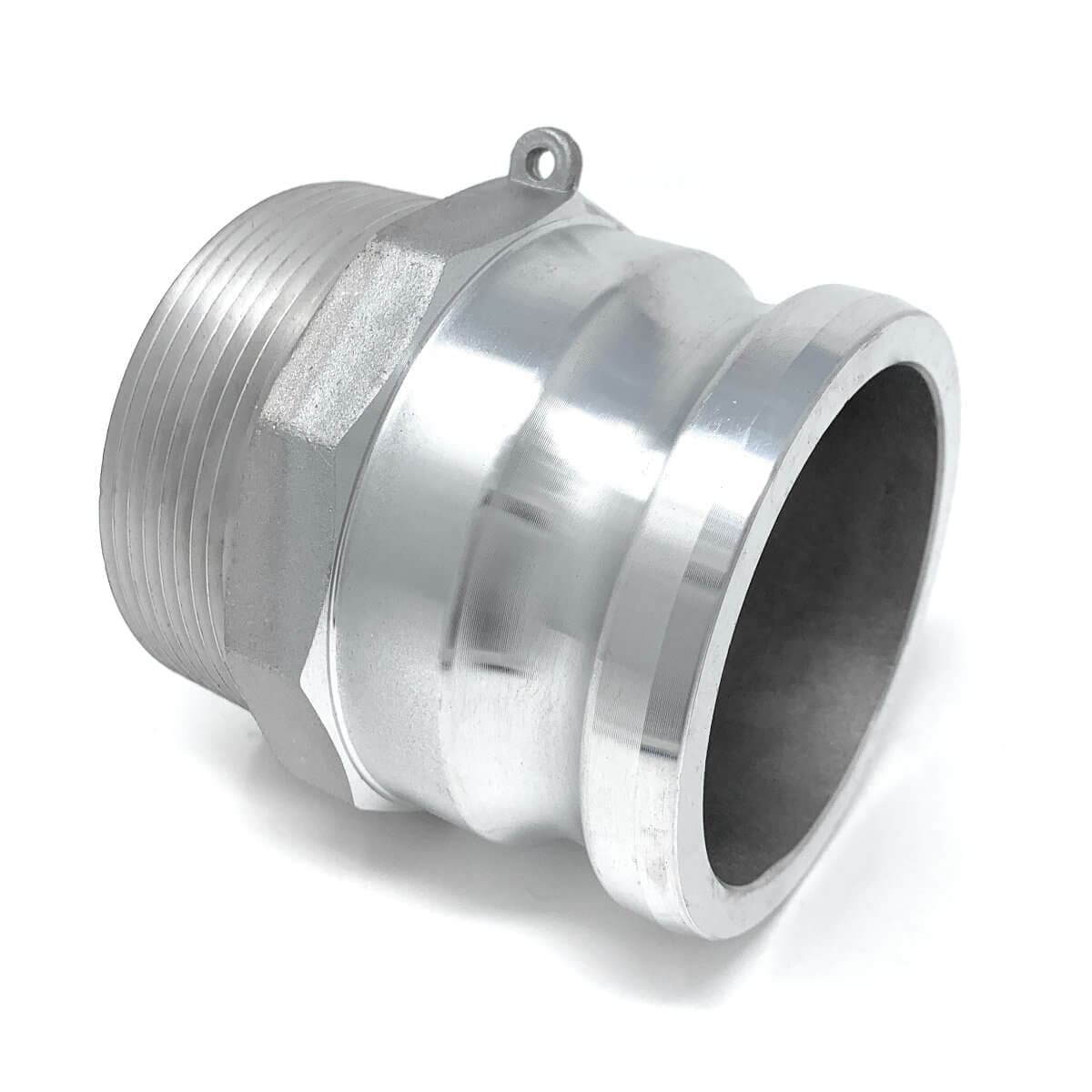Gloxco Aluminum Type F Cam and Groove Fitting, 3" Male Camlock Adapter x 3" Male NPT (CAM-30-F-AL) - Image 4