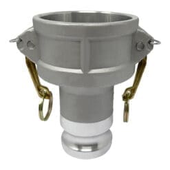 Gloxco Aluminum Type DA Cam and Groove Hose Fitting, Reducer, 3" Female Coupler x 2" Male Adapter (CAM-3020-DA-AL)