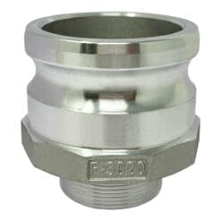 Gloxco Aluminum Type FR Cam and Groove Reducer, 3" Male Camlock Adapter x 2" Male NPT (CAM-3020-FR-AL)