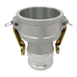 Gloxco Aluminum Type DA Cam and Groove Hose Fitting, Reducer, 3" Female Coupler x 2-1/2" Male Adapter (CAM-3025-DA-AL)