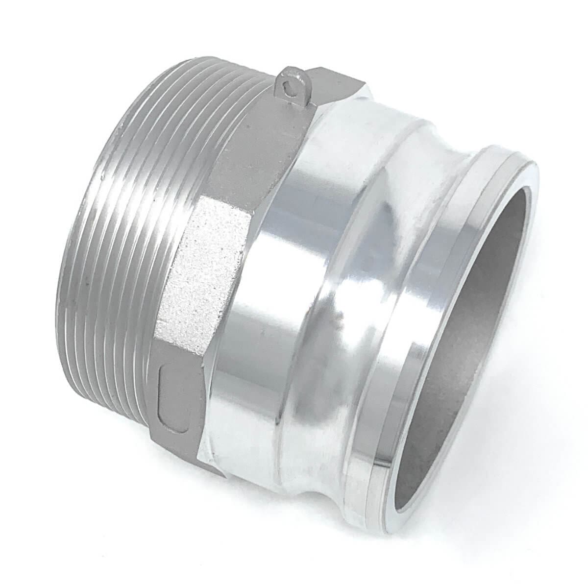 Gloxco Aluminum Type F Cam and Groove Fitting, 4" Male Camlock Adapter x 4" Male NPT (CAM-40-F-AL) - Image 3