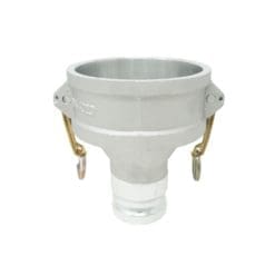 Gloxco Aluminum Type DA Cam and Groove Hose Fitting, Reducer, 4" Female Coupler x 2" Male Adapter (CAM-4020-DA-AL)