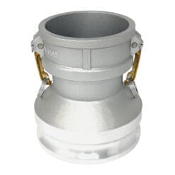 Gloxco Aluminum Type DA Cam and Groove Hose Fitting, Reducer, 4" Female Coupler x 6" Male Adapter (CAM-4060-DA-AL)