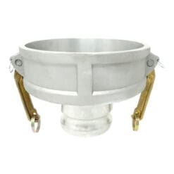 Gloxco Aluminum Type DA Cam and Groove Hose Fitting, Reducer, 6" Female Coupler x 3" Male Adapter (CAM-6030-DA-AL)