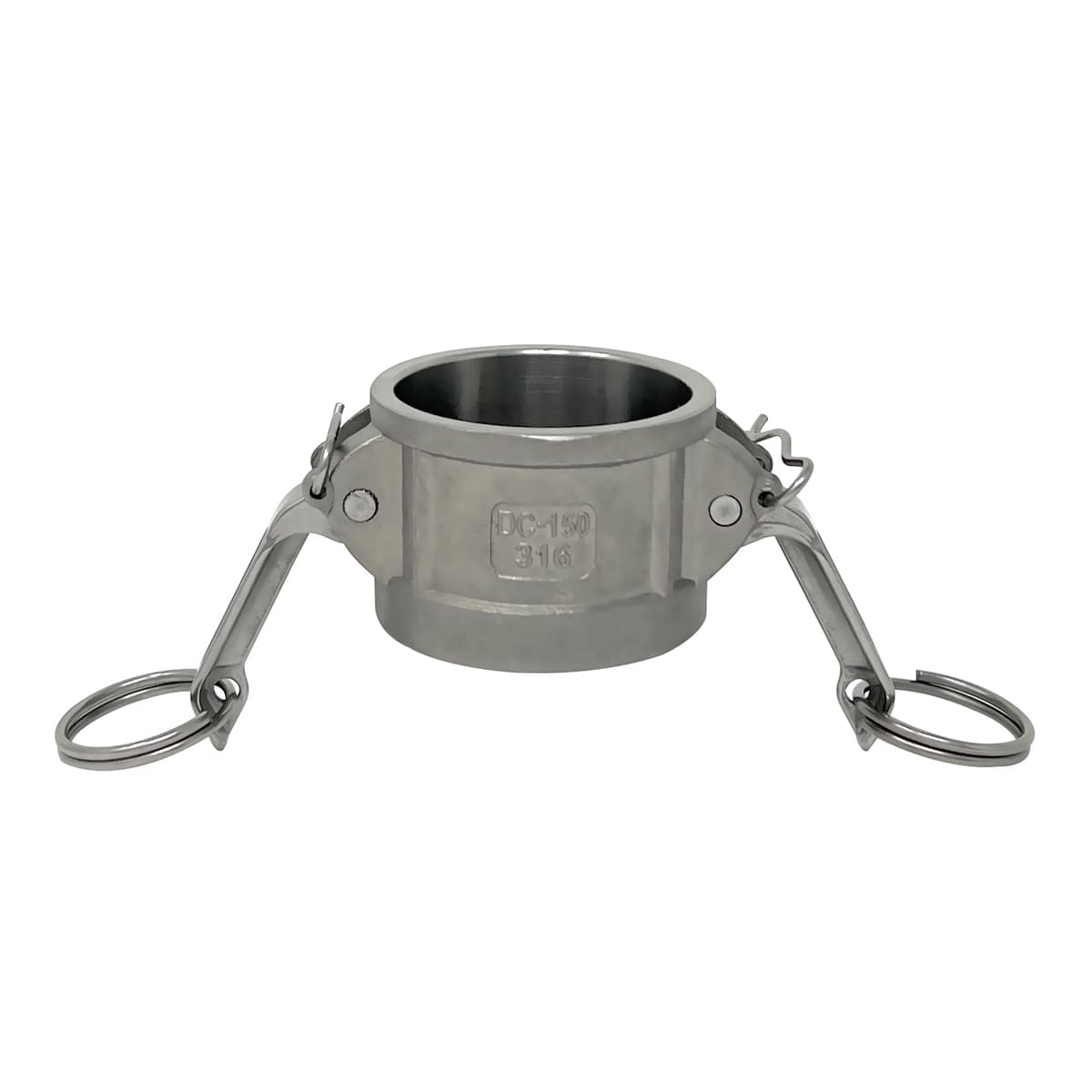 Stainless Steel 1-1/2" Cam and Groove Dust Cap, Type DC Fitting (CAM-15-DC-SS)