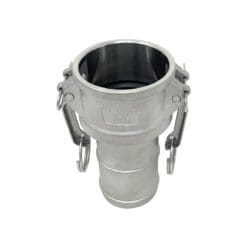 Stainless Steel Type C Cam and Groove Fitting, 2" Female Camlock x 2" Hose Shank (CAM-20-C-SS)