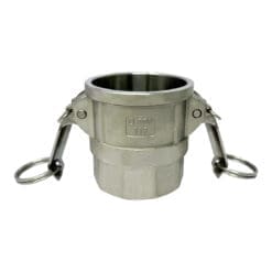 Stainless Steel Type D Cam and Groove Fitting, 2" Female Camlock x 2" Female NPT (CAM-20-D-SS)