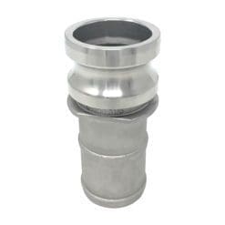 Stainless Steel 2" Type E Cam and Groove Fitting, Male Camlock to Hose Shank (CAM-20-E-SS)