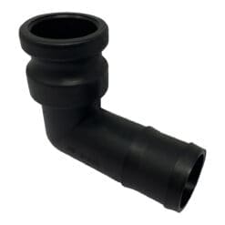 Gloxco Poly Type E Cam and Groove Fitting, 90 Degree Elbow, 2" Male Coupler x 2" hose shank (CAM-20-E90-PP)