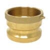 Brass Type A Cam and Groove Fitting, 3" Male Camlock x 3" Female NPT (CAM-30-A-BR)
