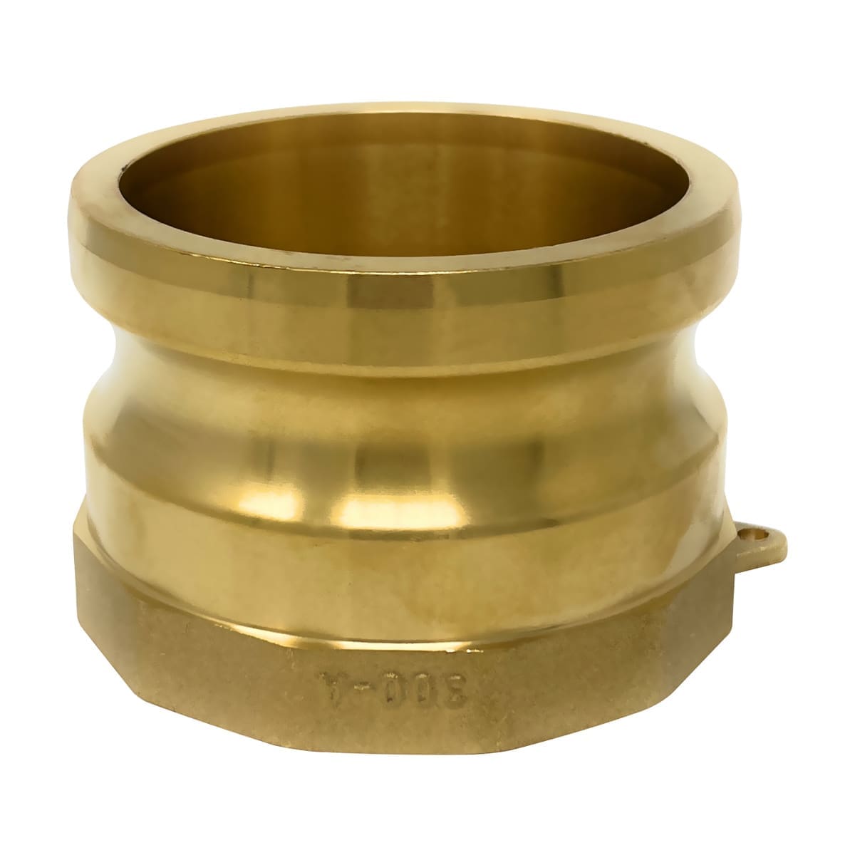 Brass Type A Cam and Groove Fitting, 3" Male Camlock x 3" Female NPT (CAM-30-A-BR)