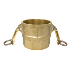 Brass Type D Cam and Groove Fitting, 3" Female Camlock x 3" Female NPT (CAM-30-D-BR)