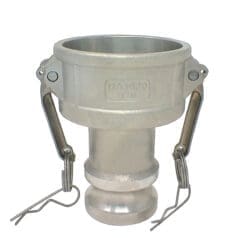 Gloxco Stainless Steel Type DA Cam and Groove Hose Fitting, Reducer, 3″ Female Coupler x 2″ Male Adapter (CAM-3020-DA-SS)