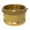 Brass Type A Cam and Groove Fitting, 4" Male Camlock x 4" Female NPT (CAM-40-A-BR)