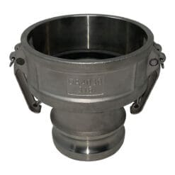 Gloxco Stainless Steel Type DA Cam and Groove Hose Fitting, Reducer, 4″ Female Coupler x 3″ Male Adapter (CAM-4030-DA-SS)