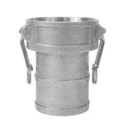 Stainless Steel Type C Cam and Groove Fitting, 6" Female Camlock x 6" Hose Shank (CAM-60-C-SS)