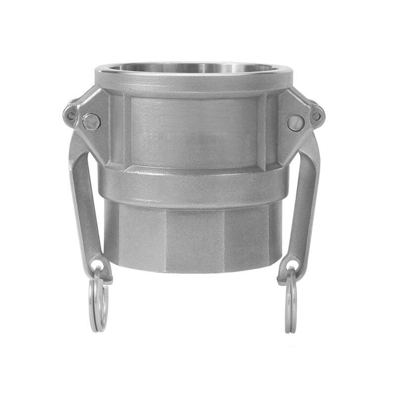 Stainless Steel Type D Cam and Groove Fitting, 6" Female Camlock x 6" Female NPT (CAM-60-D-SS)