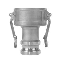 Gloxco Stainless Steel Type DA Cam and Groove Hose Fitting, Reducer, 6″ Female Coupler x 4" Male Adapter (CAM-6040-DA-SS)