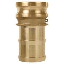 Brass 1-1/2" Type E Cam and Groove Fitting, Male Camlock to Hose Shank (CAM-15-E-BR)