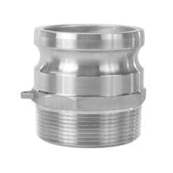 Gloxco Stainless Steel Type F Cam and Groove Fitting, 3" Male Camlock Adapter x 3" Male NPT (CAM-30-F-SS)