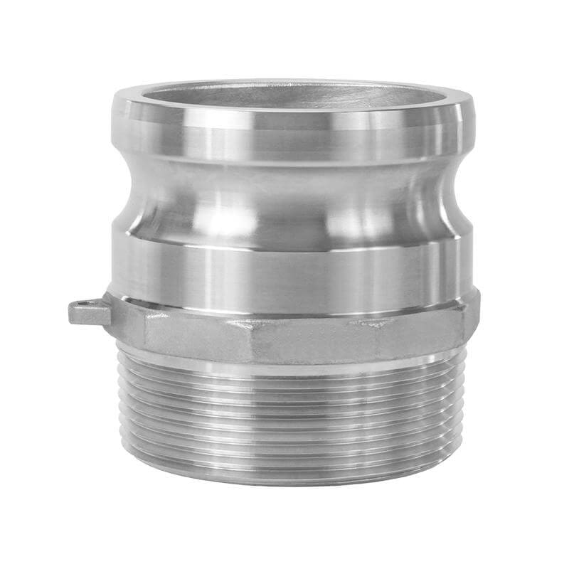Gloxco Stainless Steel Type F Cam and Groove Fitting, 3/4" Male Camlock Adapter x 3/4" Male NPT (CAM-07-F-SS)