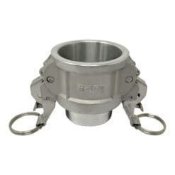 Self Locking Camlock Fitting, Type B, Aluminum, 1-1/2" Female Cam and Groove x 1-1/2" Male NPT (CAM-15-BSL-AL)