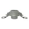 Self Locking Camlock Fitting, Type D, Aluminum, 1-1/2" Female Camlock x 1-1/2" Female NPT (CAM-15-DSL-AL)