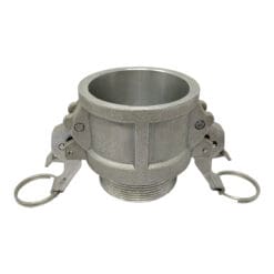 Self Locking Camlock Fitting, Type B, Aluminum, 2″ Female Cam and Groove x 2″ Male NPT (CAM-20-BSL-AL)