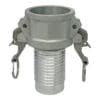 Self Locking Camlock Fitting, Type C, Aluminum, 2" Female Camlock Coupler x 2" Hose Shank (CAM-20-CSL-AL)