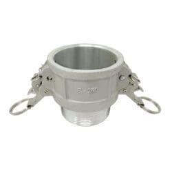 Self Locking Camlock Fitting, Type B, Aluminum, 2-1/2" Female Cam and Groove x 2-1/2" Male NPT (CAM-25-BSL-AL)