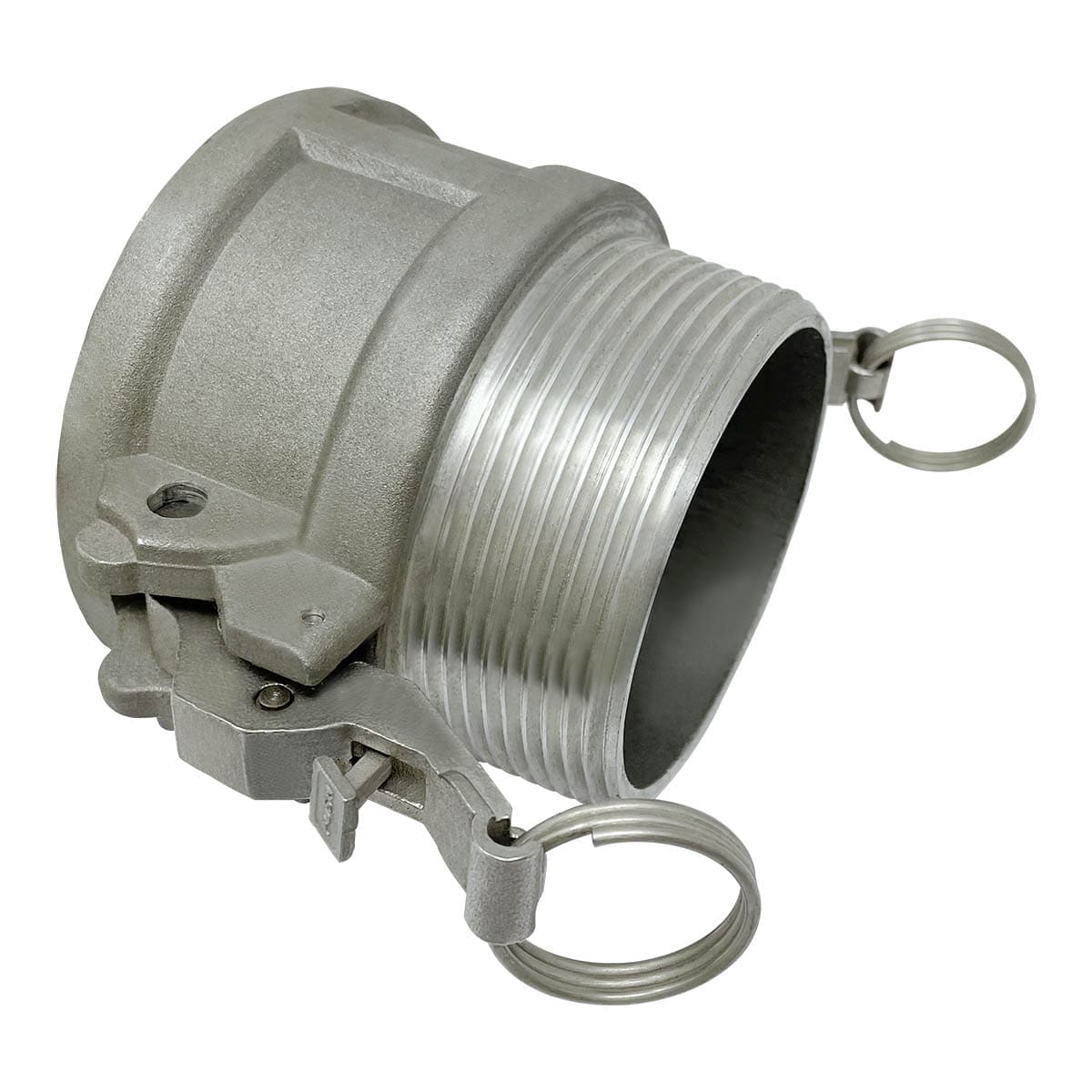 Self Locking Camlock Fitting, Type B, Aluminum, 3" Female Cam and Groove x 3" Male NPT (CAM-30-BSL-AL)
