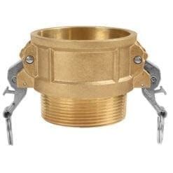 Self Locking Camlock Fitting, Type B, Brass, 1-1/2" Female Cam and Groove x 1-1/2" Male NPT (CAM-15-BSL-BR)