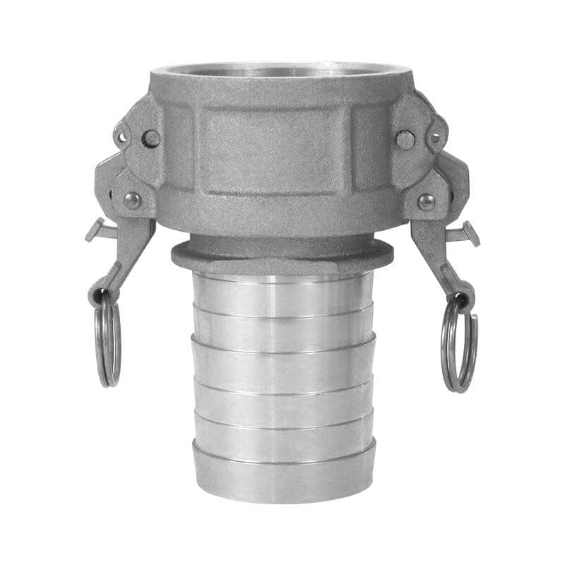 Self Locking Camlock Fitting, Type C, Aluminum, 2-1/2" Female Camlock Coupler x 2-1/2" Hose Shank (CAM-25-CSL-AL)