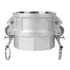 Self Locking Camlock Fitting, Type D, Stainless Steel, 3" Female Camlock x 3" Female NPT (CAM-30-DSL-SS)