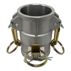 Aluminum Type DD Cam and Groove Fitting Spool Coupler, 1-1/2" Female Camlock Coupler x 1-1/2" Female Camlock Coupler (CAM-15-DD-AL)