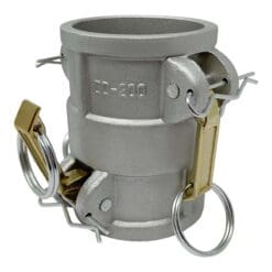 Aluminum Type DD Cam and Groove Fitting Spool Coupler, 2" Female Camlock Coupler x 2" Female Camlock Coupler (CAM-20-DD-AL)